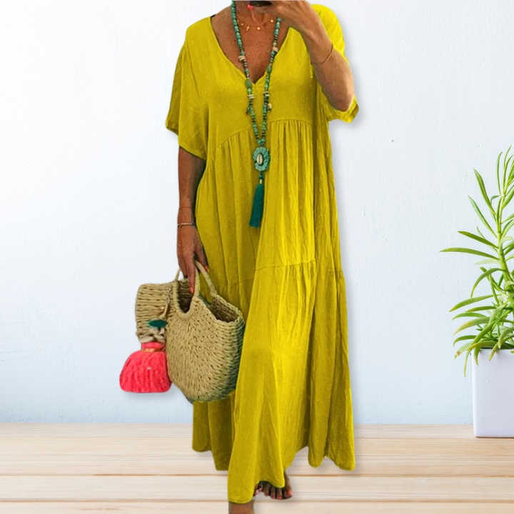 Maelis | Baumwoll-Leinen Kleid
