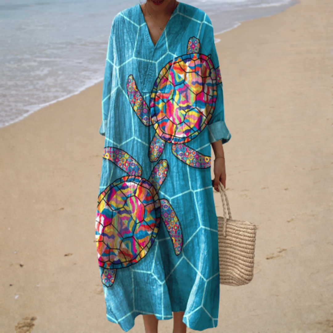 Sophie | Figurschmeichelndes Sommerkleid mit Print