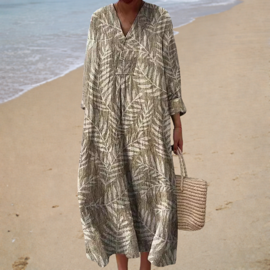 Marie | Figurschmeichelndes Sommerkleid mit Print